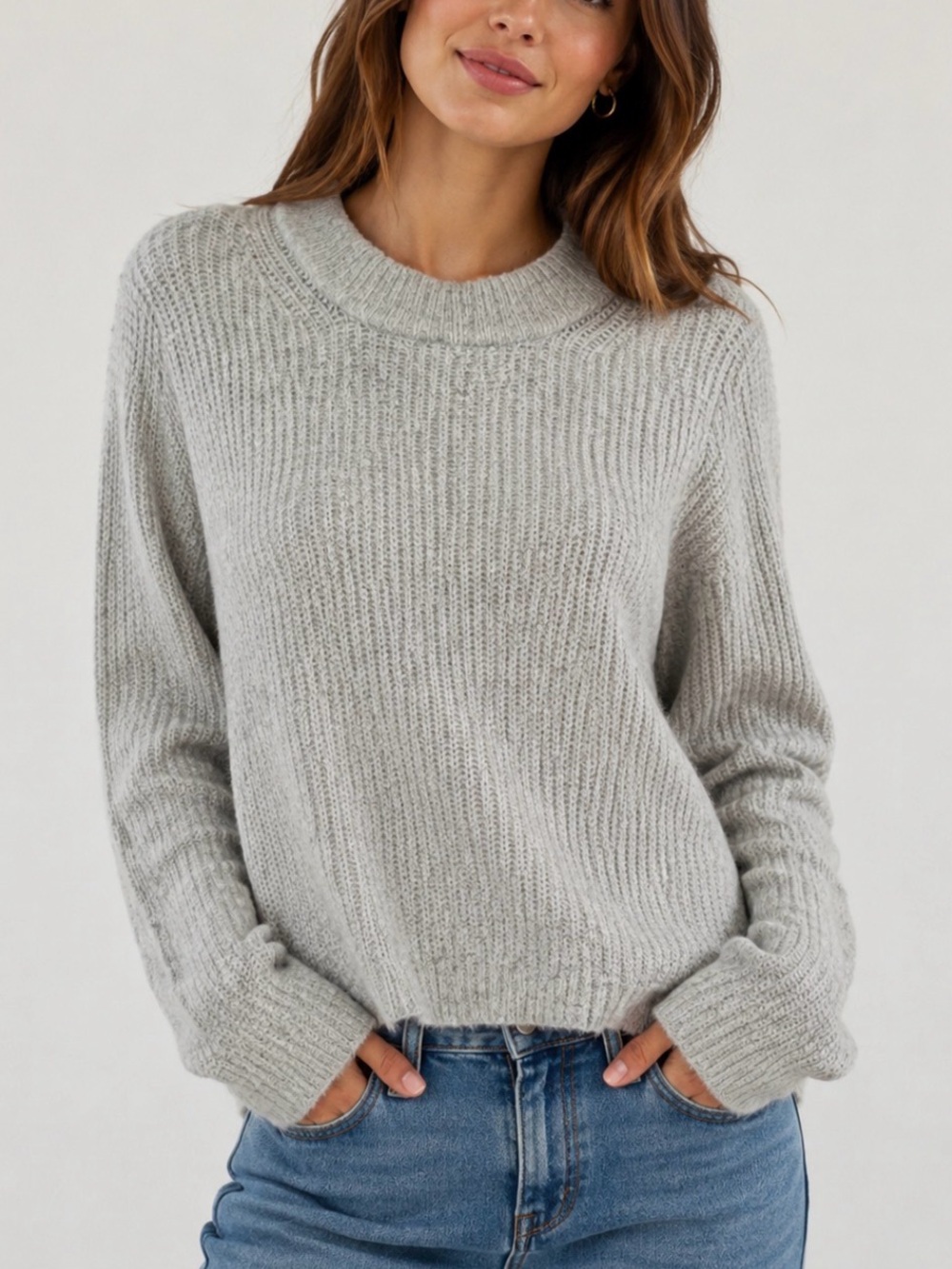 Madewell Gray Crew Neck Sweater